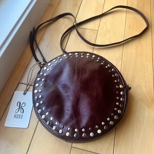 Hobo deep plum Leather Crossbody Bag